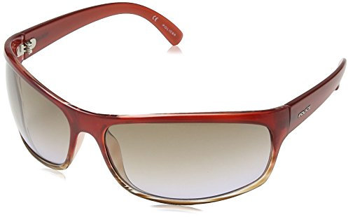 Police Herren S1863 Spectrum 1 Sport Sonnenbrille, SEMI MATT TRANSPARENT GRADIENT RED FRAME/BROWN GRADIENT LENS