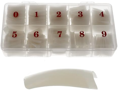 Nail Tips - 500 Stück A Tips in praktischer Sortierbox - Nail Tips - Nageltips - künstliche Fingernägel - Kunstnägel