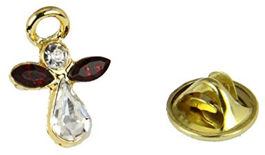 6030064 July Crystal Birth Month Angel Pin Guardian Lapel Brooch Tie Tack