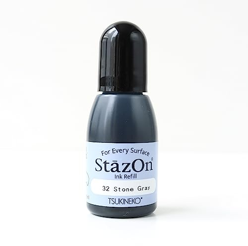 Tsukineko StazOn Solvent Ink Refill, Grau