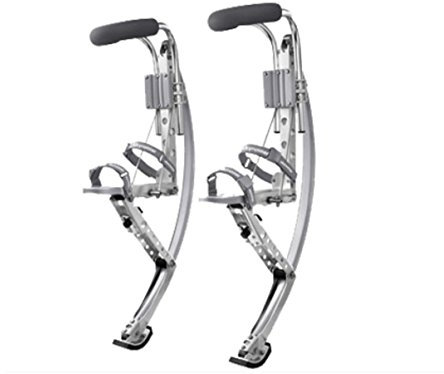 Erwachsene Känguru-Schuhe Herren Jumping Stelzen Männer Frauen Fitness Übung (50-70kg) Hüpfschuhe (Silber)
