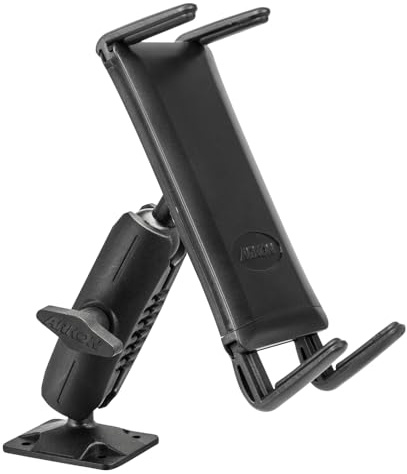 ARKON Mounts - Car Phone Holder | Secure Grip | Heavy Duty | Drill Base Car Phone Mount | Spring-loaded holder expands up to 7.25 inches | For iPhone, Samsung, Google, Nokia, and other Smartphones