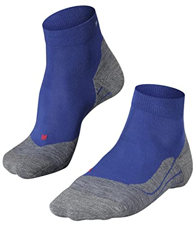 FALKE herr Löparstrumpor RU4 Endurance Short M Sso bomull funktionellt material antiblåsning 1 par, Blå Athletic Blue 6451, 46-48