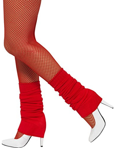 Amakando Beinwärmer Aerobic Stulpen 80er Jahre rot Legwarmers Ballett Beinstulpen Achtziger Faschingskostüm Accessoire Tanzstulpen Kostümzubehör