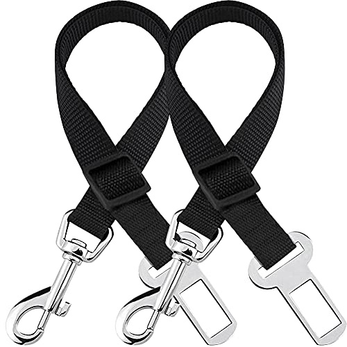 SunGrow 2 Snug und sicher Verstellbare Dog & Cat Sicherheitsgurte (49,8 cm 80,3 cm) Universal-Clip-Funktion Sicherheit von Haustieren: angenehm Sichert Jumpy Pets beim Reiten in einem Auto