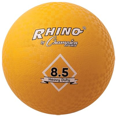 Champion Sports Heavy-Duty Rhino Playground Ball 8.5D - Two Ply, Nylon Wound, YELLOW ONLY