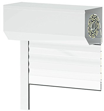 Vorbaurollladen SK45, weiß, Aluminium BxH: 90x120 cm, Gurt - 39er Lamelle - Sondermaße möglich