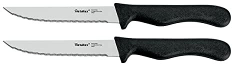 Metaltex 258134 Steak- und Tomatenmesser Basic 2-er Set aus Edelstahl