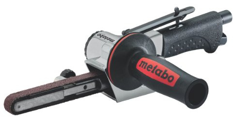 metabo DBF 457 Druckluft-Bandfeile, 20 m/s Schleiffeile für 13x457 mm | Pneumatikfeile zum Schleifen, Satinieren & Entgraten, 6.2 bar, 360 Grad Schleifvorsatz, inkl. Stecknippel & Bänder