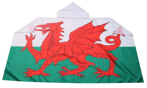 AZ FLAG Capa Gales 150x90 cm Galesa Poliéster Ligero | Uso interior Capa de aficionado bordes cosidos y acabado ligero