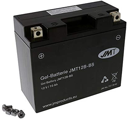 JMT Batterie 12 V 10 Ah (YT12B-BS) [wartungsfrei & versiegelt] kompatibel für Ducati Monster 1100 Evo ABS M511AA/M512AA Bj. 2011-2012