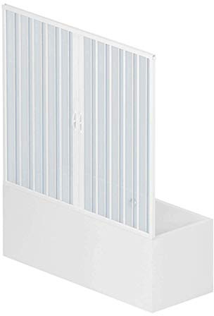 PVC Badewannefaltwand 160 CM mit zentraler Öffnung Mod. Nina
