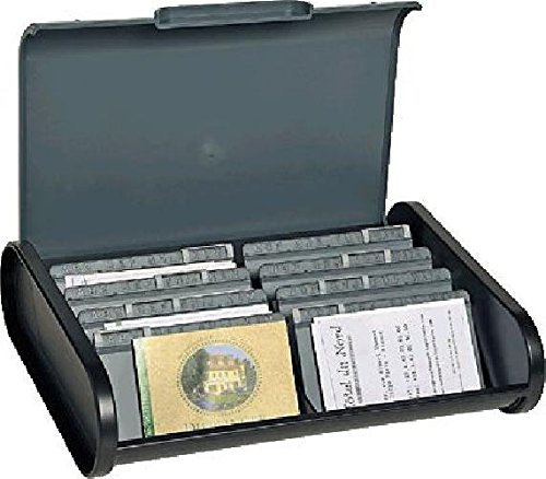 EXACOMPTA Visitenkartenbox/06811427 (68114D), schwarz/grau