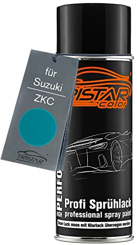 TRISTARcolor Autolack Spraydose für Suzuki ZKC Splash Turquoise Metallic | Lagoon Turquoise 2 Metallic, Basislack, Sprühdose 400ml