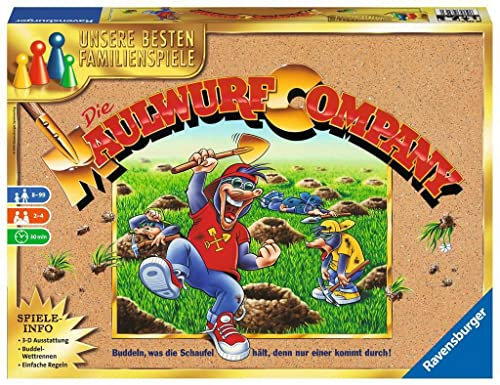 Ravensburger 26423 - Die Maulwurf Company - Familienspiel für Erwachsene und Kinder ab 8 Jahren, Ideal für Spieleabende mit Freunden oder der Familie für 1-4 Spieler