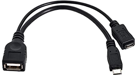 chenyang MICRO USB MALE BEI ​​USB 2.0 FEMALE OTG -Kabel mit Micro USB -Hilfsstromversorgung (kann nur externe Geräte aufladen)