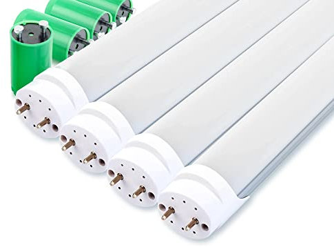 Showlite 4er Set LED Röhre 60cm (600mm Leuchtstoffröhre, T8 G13, 900 Lumen, 4500 Kelvin, Tageslichtweiß, Leistung: 10W)