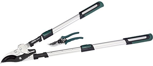 DRAPER EXPERT 36823 Teleskop Soft Grip Bypass Ratschen-Astschere UND Bypass-Gartenschere-Set