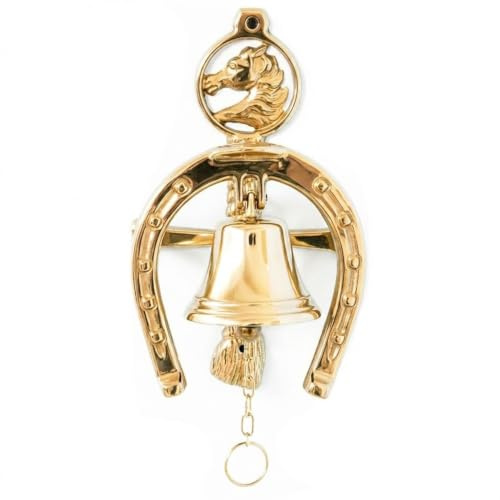 Campana da Parete Campanello Ingresso in Ottone con Cavallo