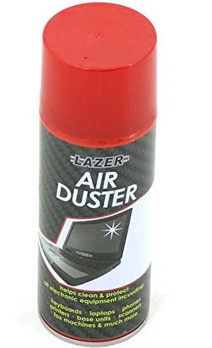 LAZER Compressed Air Duster Spray Can 200ml Cleans & Protects Laptops Keyboards. (1 Pack)