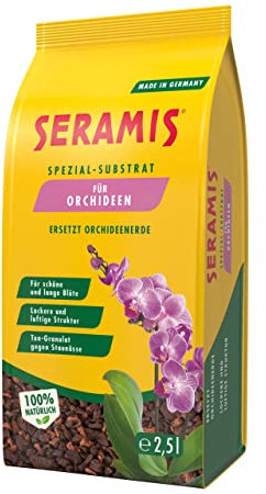 Seramis Substrato Speciale per Orchidee, 2,5 l – Terra per Orchidee con granuli d'argilla e Corteccia di Pino per apporto di nutrienti e Ossigeno