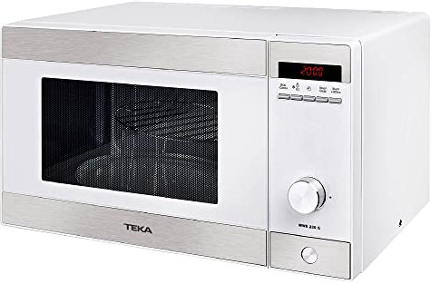 TEKA Microondas + Grill de Libre Instalación, Capacidad 23 L, Panel Electrónico, 5 Niveles de Potencia, 8 Menús de Acceso Directo, Descongelación por Tiempo y Peso, Blanco, Modelo MWE 230 G