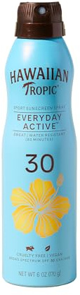 Hawaiian Tropic Island Sport Sunscreen Spray, Clear Coconut, 6 Ounce