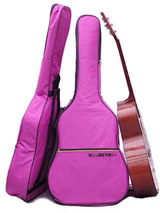 Purple Guitar Case Gig Bag for Standard Size Acoustic and Classical Guitars