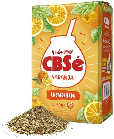 Yerba Mate CBSE Saveur d'Orange (Orange) - 500 g (Lot de 1)