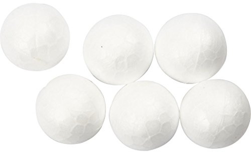 Piccole sfere di polistirolo, D: 1,5 cm, 200 pezzi