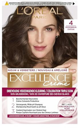 L'Oréal Paris - L'Oréal Paris 4 Mittlere Braune Exzellenz -Sahne Hair Dye - 1 Stück