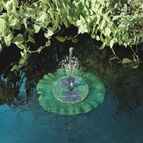 Gärtner Pötschke Teich-Wasserspiel Solar-Seerosenblatt-Fontäne