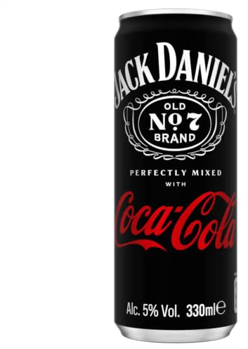 Jack Daniels und Cola (12 x 0.33l) der perfekte Mix aus Whiskey und Cola inkl. 3 Euro EINWEG Pfand