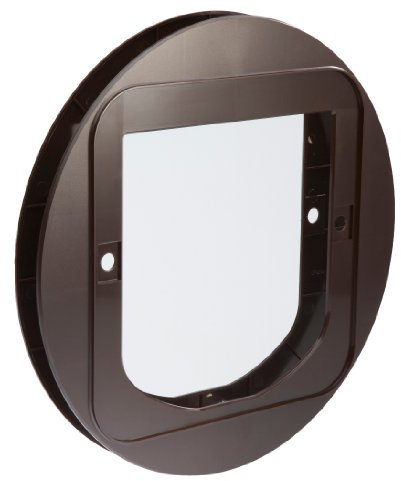 Sure Petcare Montageadapter für die Haustierklappe, die SureFlap Mikrochip-Katzenklappe und die SureFlap DualScan Mikrochip-Katzenklappe, zum Einbau in Glasscheiben, braun