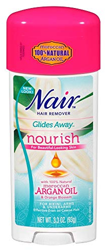 Nair Hair Remover Glides Away Nourish With Argan Oil 3.3 Ounce (97ml) (2 Pack)
