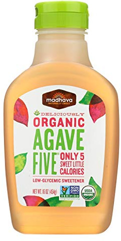 MADHAVA HONEY AGAVE FIVE ORG, 16 OZ (6-Pack)