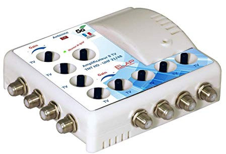 High-Tech 372018 Amplificateur TV TNT Intérieur Filtre 4G Blanc