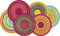 wash+dry Fußmatte Cosmic Colours 70x120 cm, Innen und außen, waschbar, Bunt