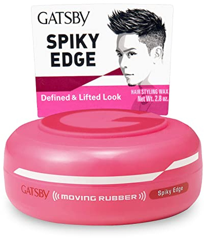 Gatsby Moving Rubber Spiky Edge Hair Wax, English Version, 80g/2.8oz