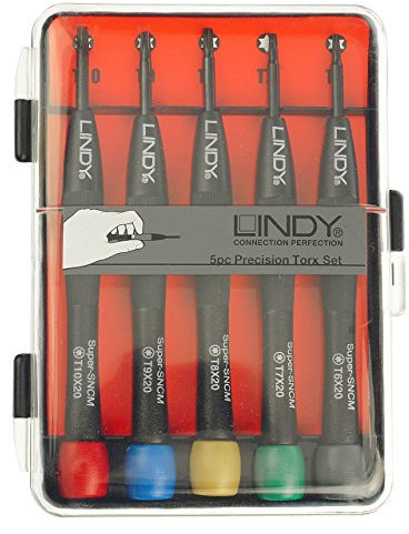 Lindy 43012 Set di Cacciaviti Torx di precisione, 5 pezzi - T6, T7, T8, T9, T10