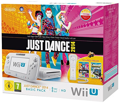 Console Nintendo Wii U 8 Go blanche + Just Dance 2014 + Nintendo Land - édition limitée