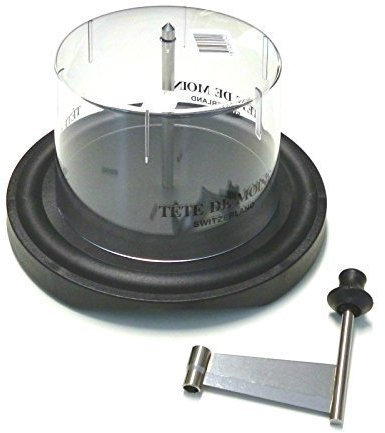 Girolle Schweizer Käsehobel Tradition mit Haube für Tete de Moine Choco Roulette