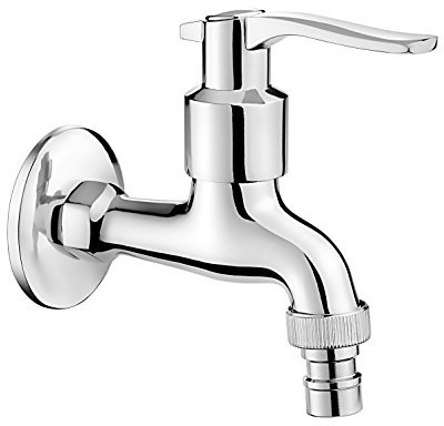 Deante Wandhahn Wasserhahn Auslaufventil Kugelhahn Ventil Auslaufventil Zapfhahn Einzelhahn Chrom Kaltwasser Armatur ½” mit Belüfter Luxusmall