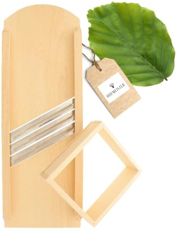 HOFMEISTER® Krauthobel, 55 cm, sicheres Schneiden von Krautköpfen & Gemüse dank beweglichem Schlitten, Gemüsehobel für Sauerkraut, Rotkraut & Krautsalat, Buchen-Holz