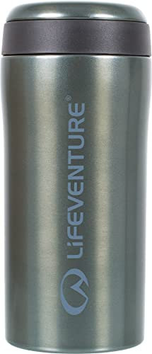 Lifeventure Thermal Mug, Leakproof & Vacuum Insulated Reusable Coffee Travel Cup, 300ml, Gloss Tungsten
