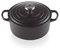 Le Creuset Colección Signature Hierro Fundido Cacerola Redonda, Negro Mate, 26 cm