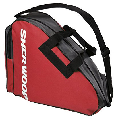 Sherwood Bolsa para Patines de Hielo para Adultos y niños, Bolsa de Hockey sobre Hielo, Ideal para Patines Hielo y Patines Linea, Ice Skate Bag con Medidas 42 x 15 x 37 cm (Rojo)