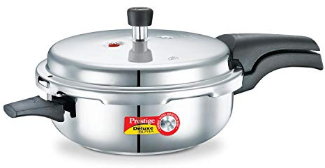 PRESTIGE Deluxe Alpha Induction Base Pressure Pan, Senior, Stainless Steel