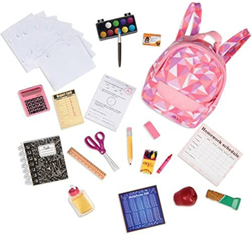Our Generation 44588 Off to School School Utensil Set for Dolls