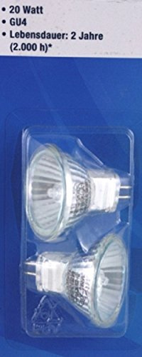 Reflektor Halogen Strahler Set 12V GU4 dimmbar 20 Watt Leuchtmittel Lampe